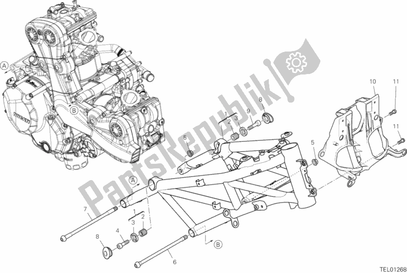 Wszystkie części do Rama Ducati Multistrada 950 S USA 2020